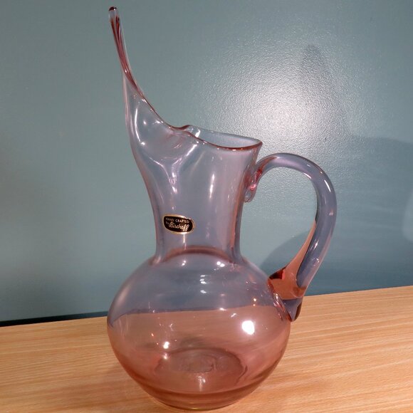 Vintage Bischoff Hand Blown Light Purple Pitcher - Picture 1 of 5